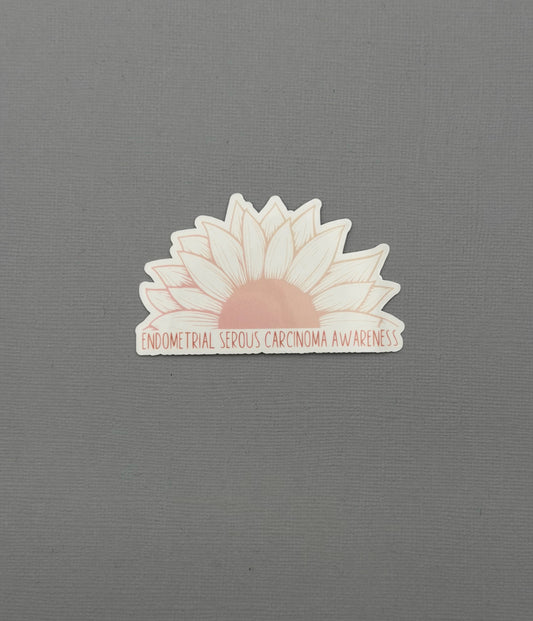 Endometrial Serous Carcinoma Awareness Sunflower Sticker or Magnet