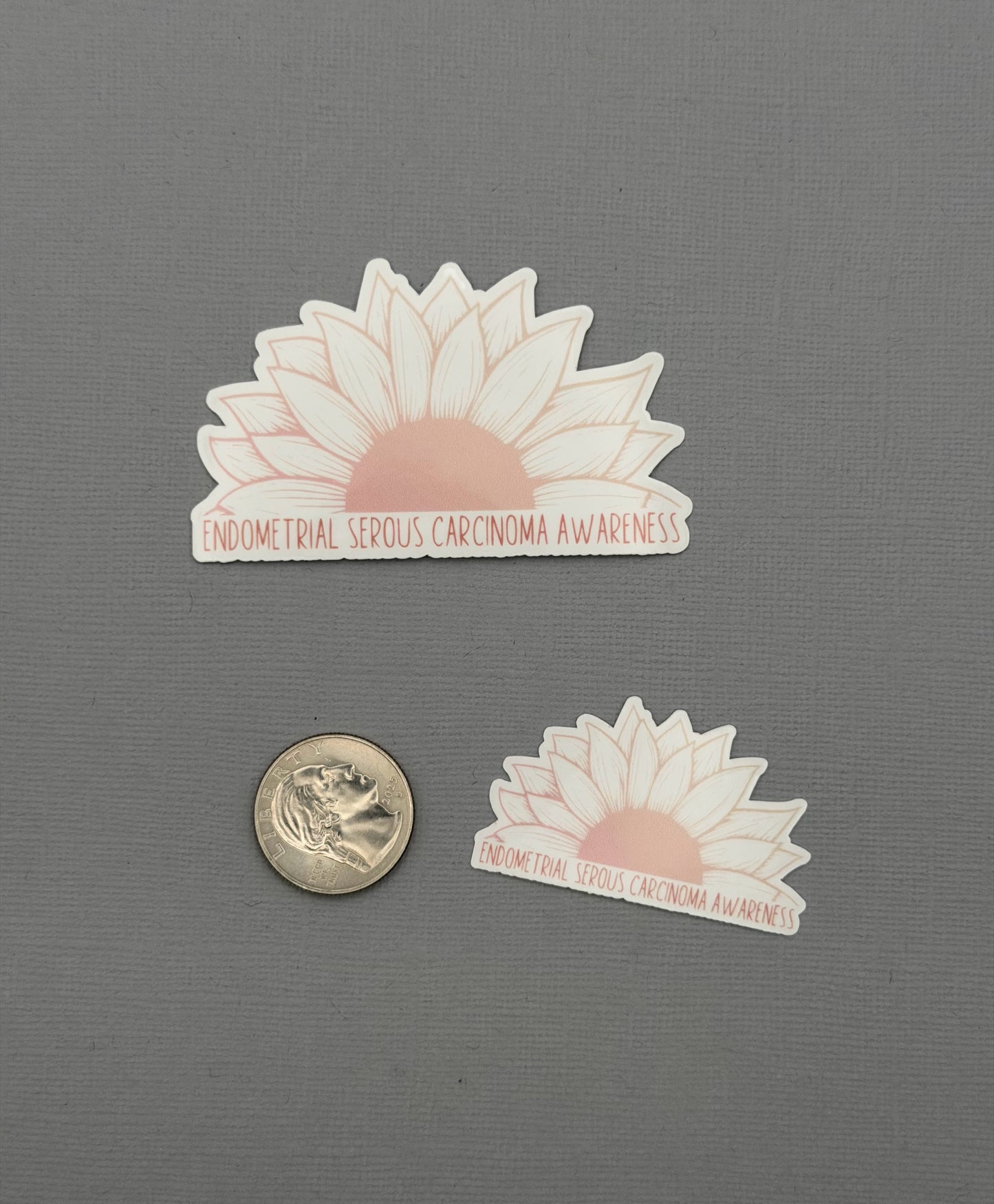 Endometrial Serous Carcinoma Awareness Sunflower Sticker or Magnet