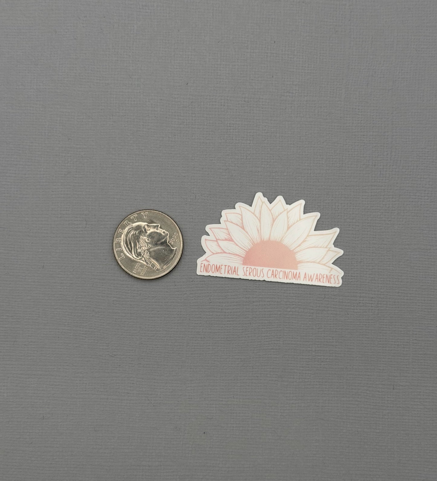 Endometrial Serous Carcinoma Awareness Sunflower Sticker or Magnet