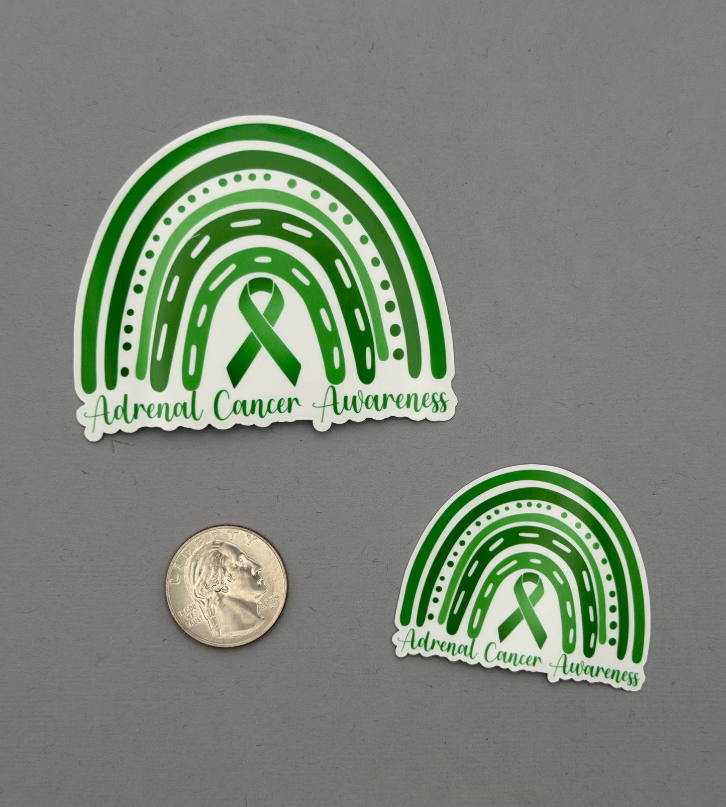 Adrenal Cancer Awareness Rainbow Sticker