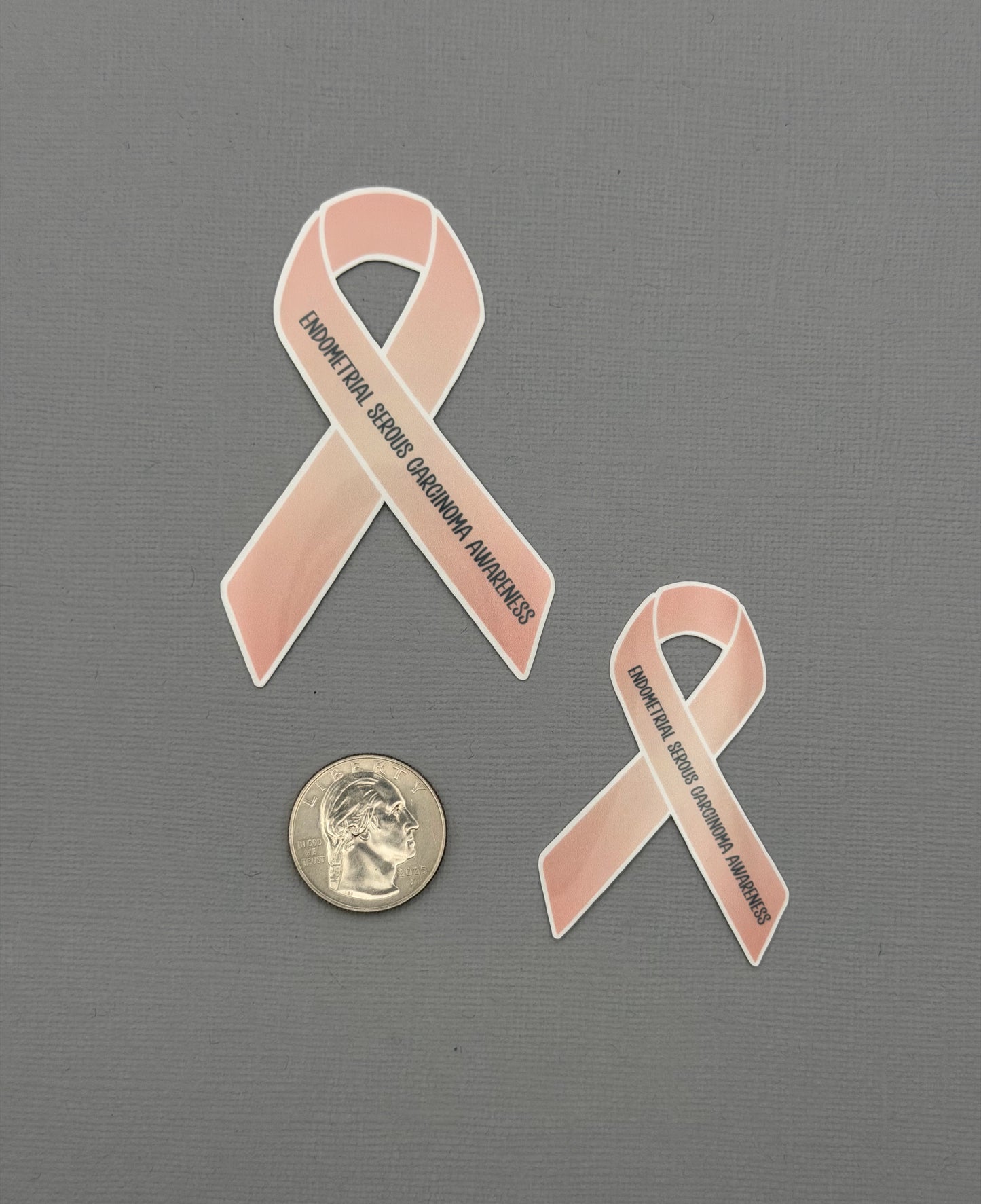 Endometrial Serous Carcinoma Awareness Ribbon Sticker or Magnet