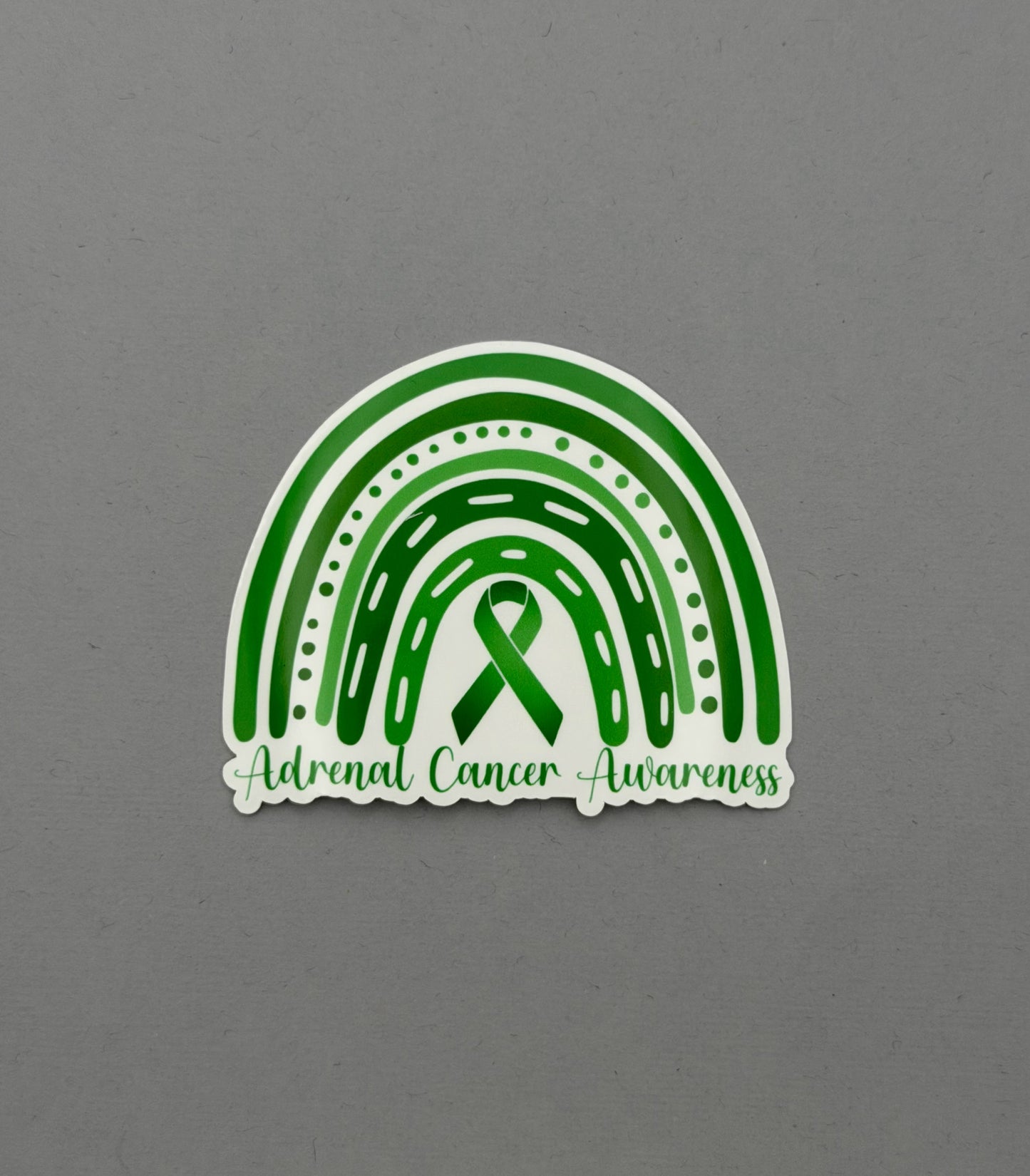 Adrenal Cancer Awareness Rainbow Sticker