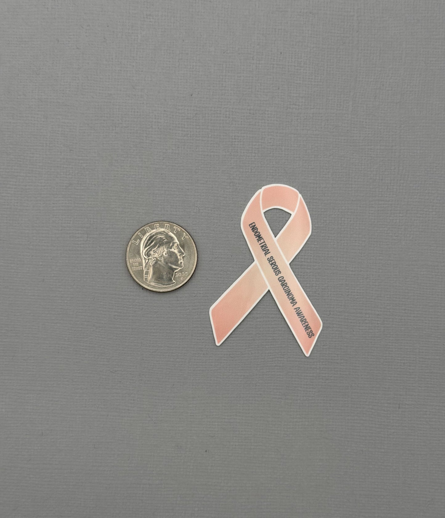 Endometrial Serous Carcinoma Awareness Ribbon Sticker or Magnet