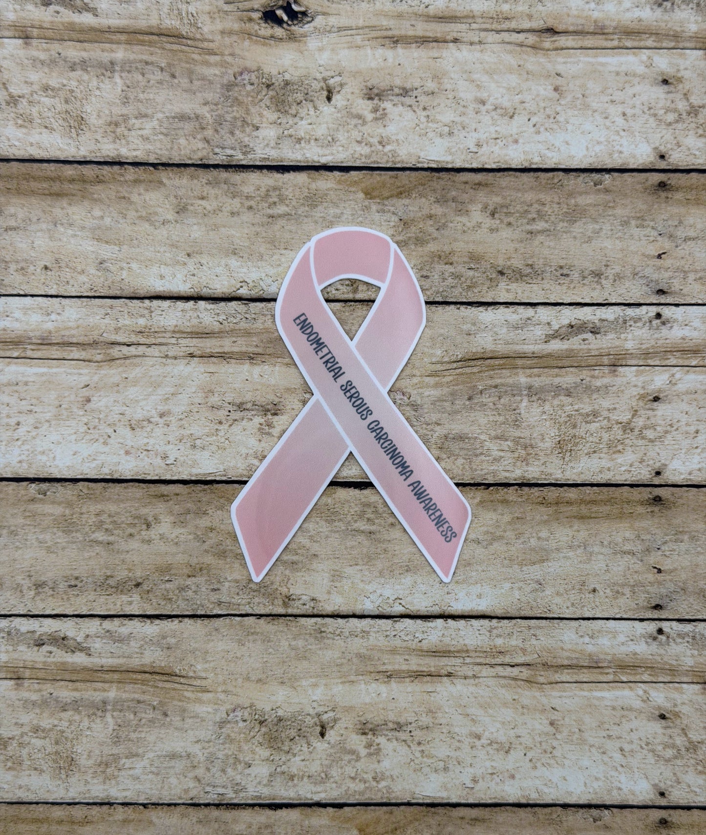 Endometrial Serous Carcinoma Awareness Ribbon Sticker or Magnet