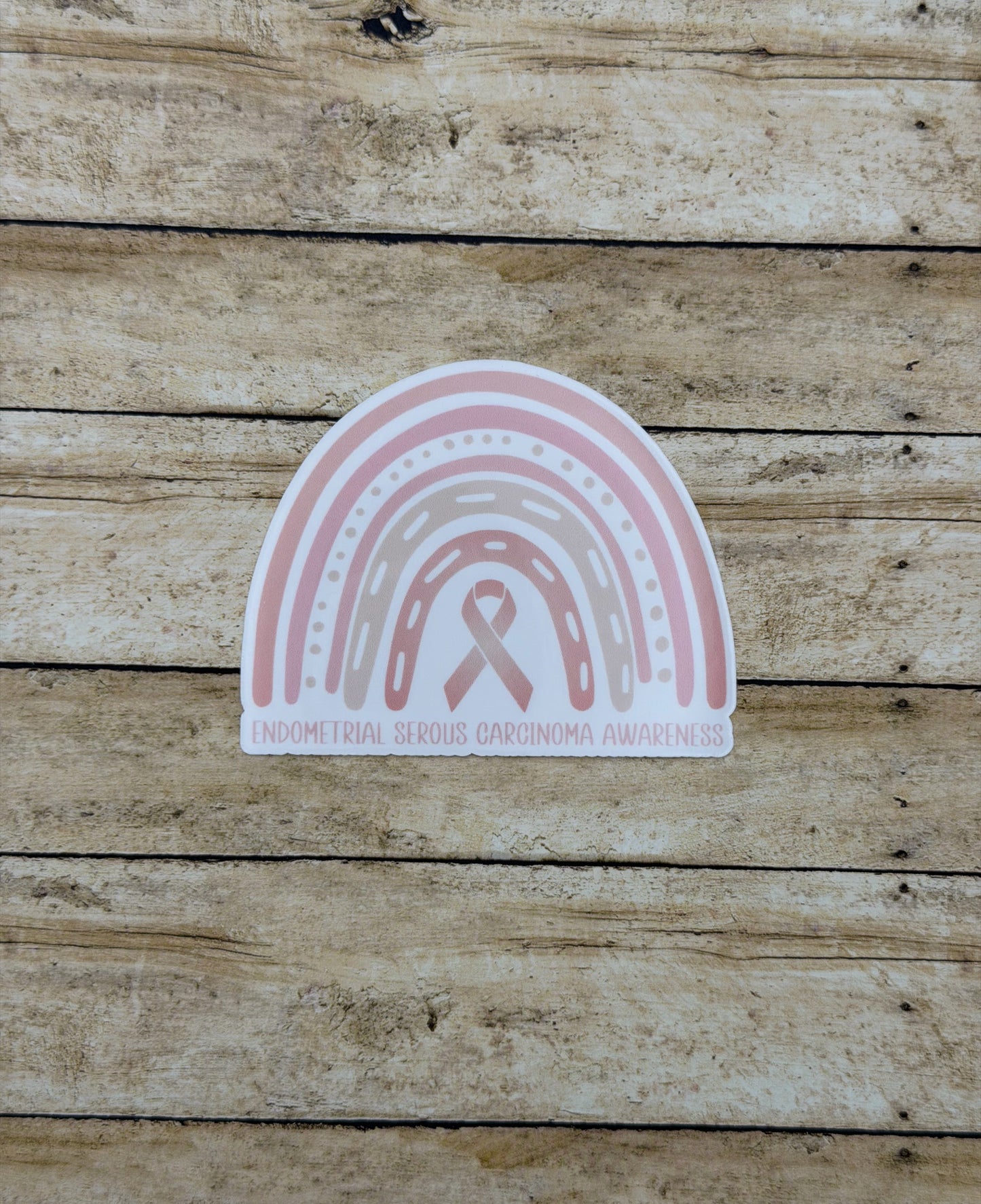 Endometrial Serous Carcinoma Awareness Rainbow Sticker or Magnet