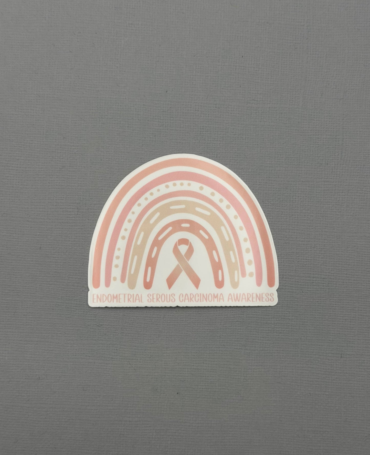 Endometrial Serous Carcinoma Awareness Rainbow Sticker or Magnet