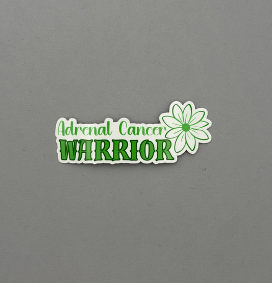 Adrenal Cancer Warrior Flower Sticker