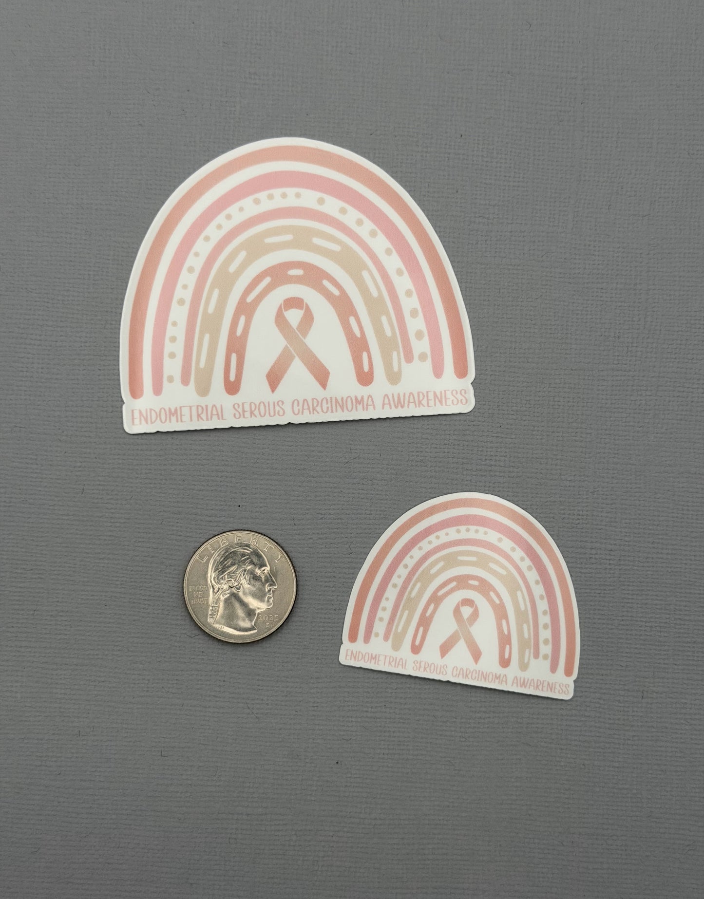 Endometrial Serous Carcinoma Awareness Rainbow Sticker or Magnet