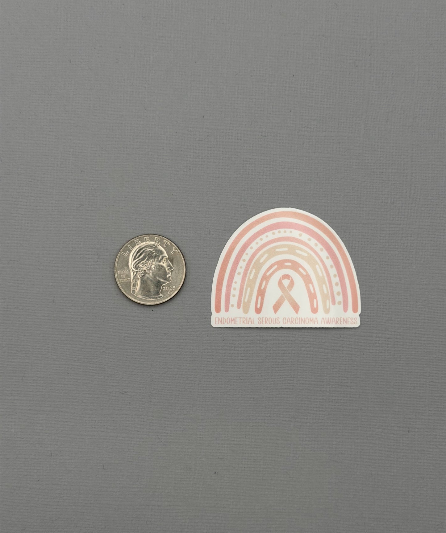 Endometrial Serous Carcinoma Awareness Rainbow Sticker or Magnet