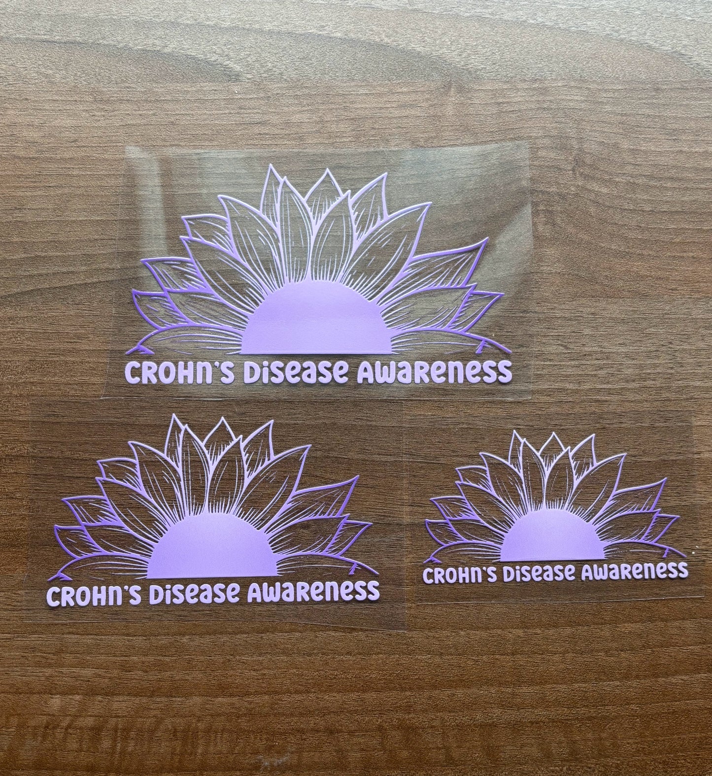Crohn's Disease Awareness Sunflower Car Decal