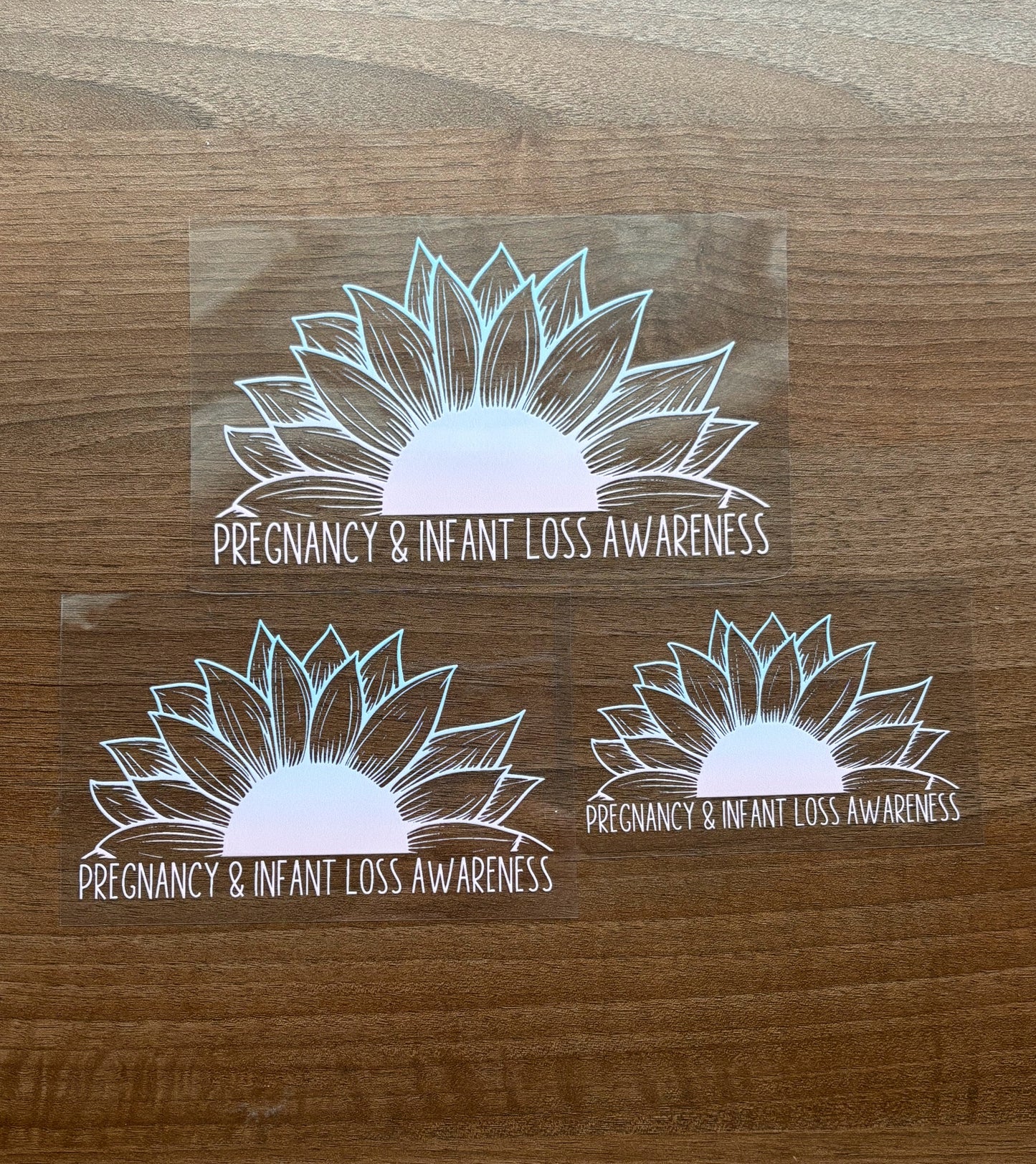 Pregnancy & Infant Loss Awareness Sunflower Car Decal