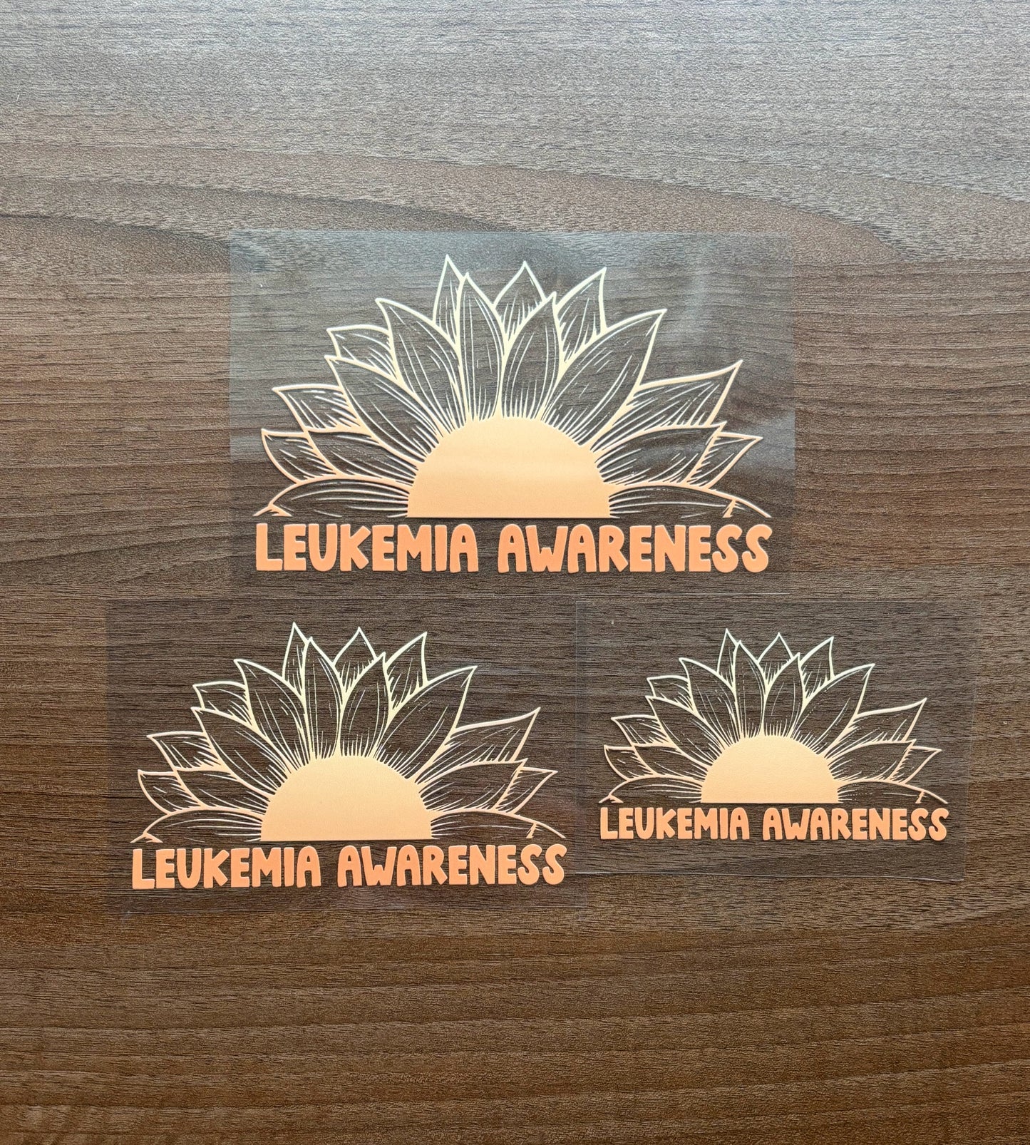 Leukemia Awareness Sunflower Car Decal