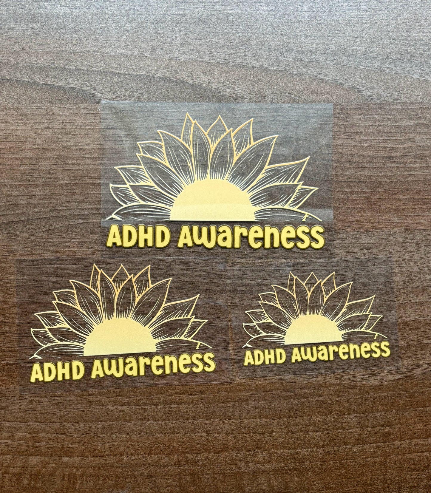 ADHD Awareness Sunflower Car Decal