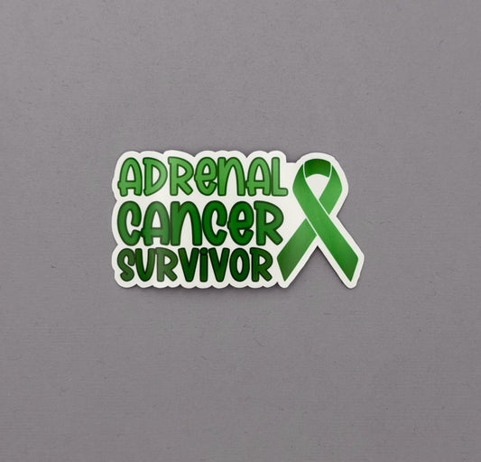 Adrenal Cancer Survivor with Ribbon Sticker
