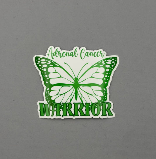 Adrenal Cancer Warrior Butterfly Sticker