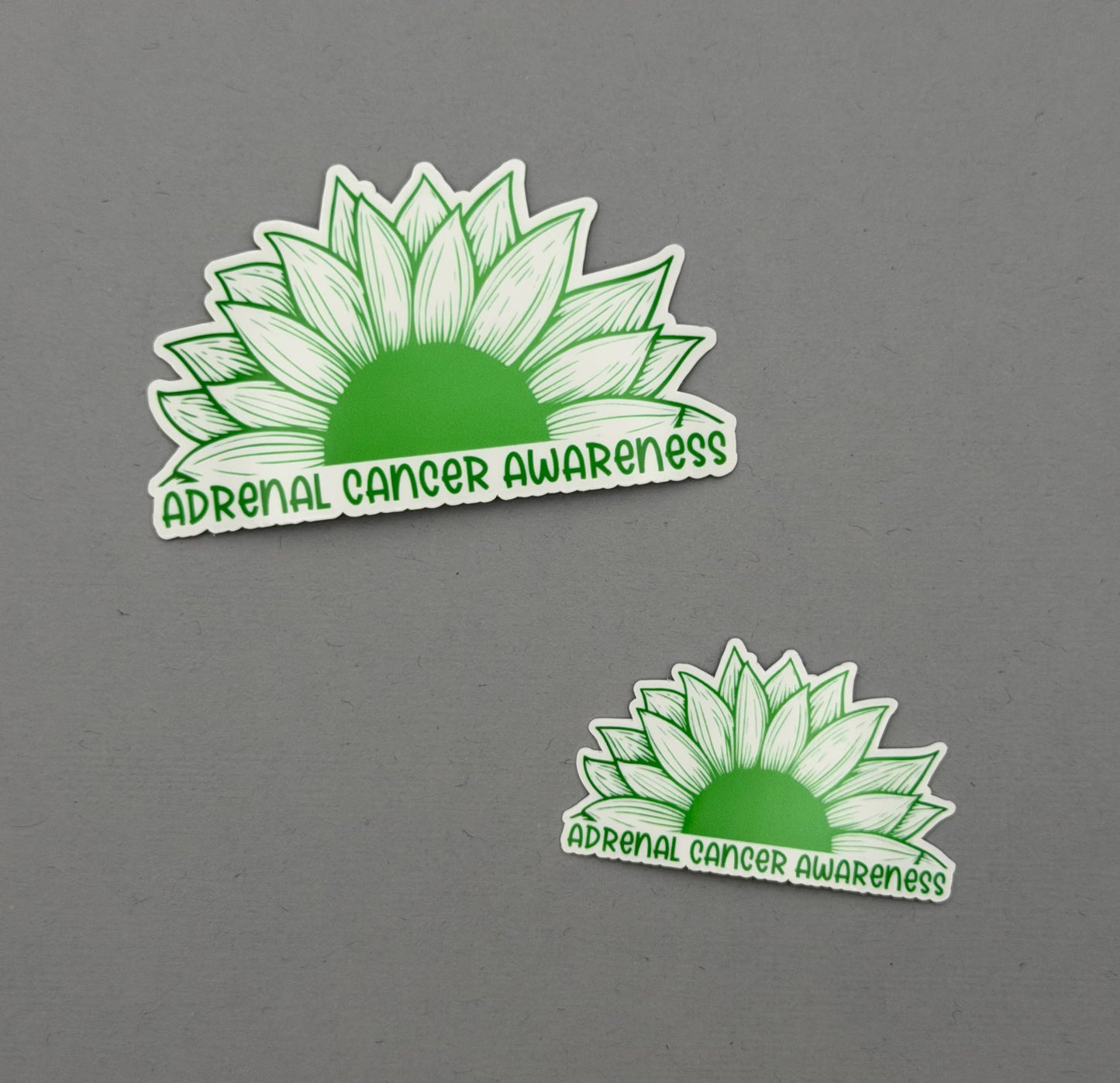 Adrenal Cancer Awareness Sunflower Sticker