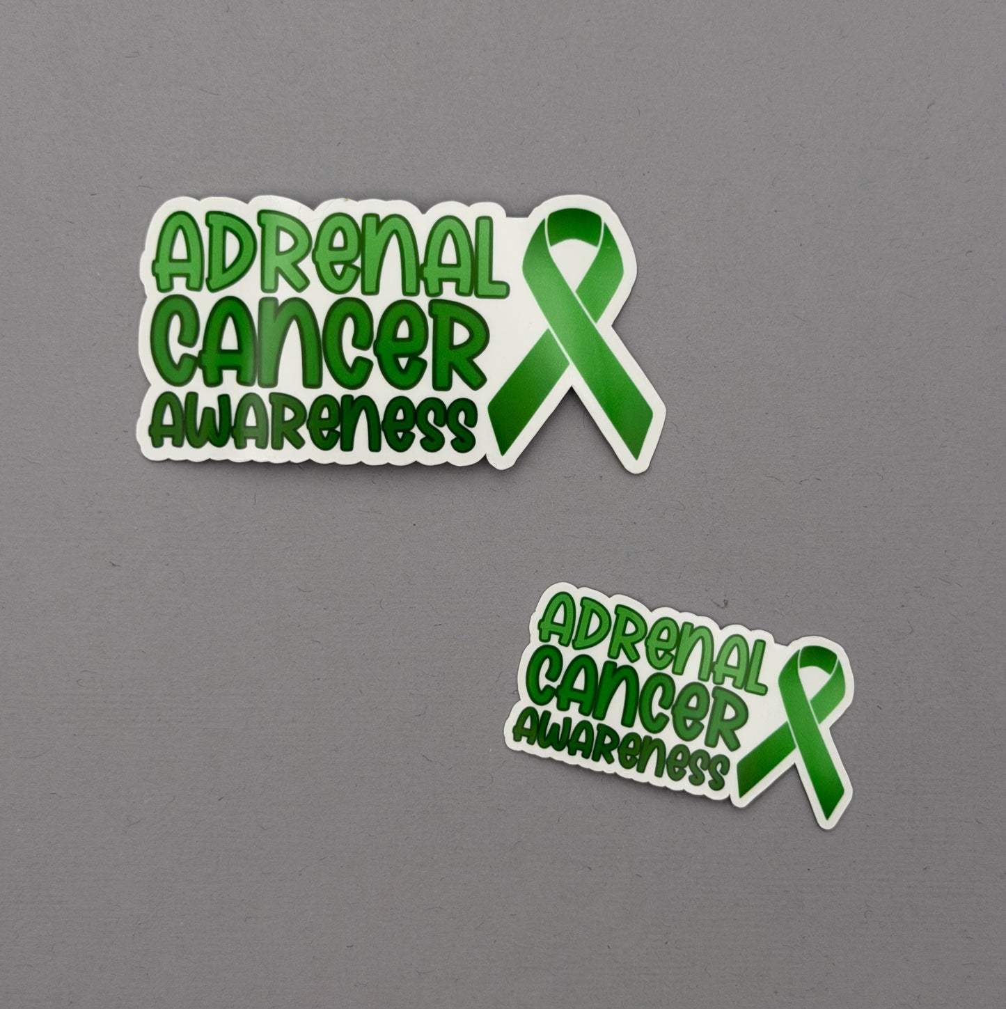 Adrenal Cancer Awareness with Ribbon Sticker