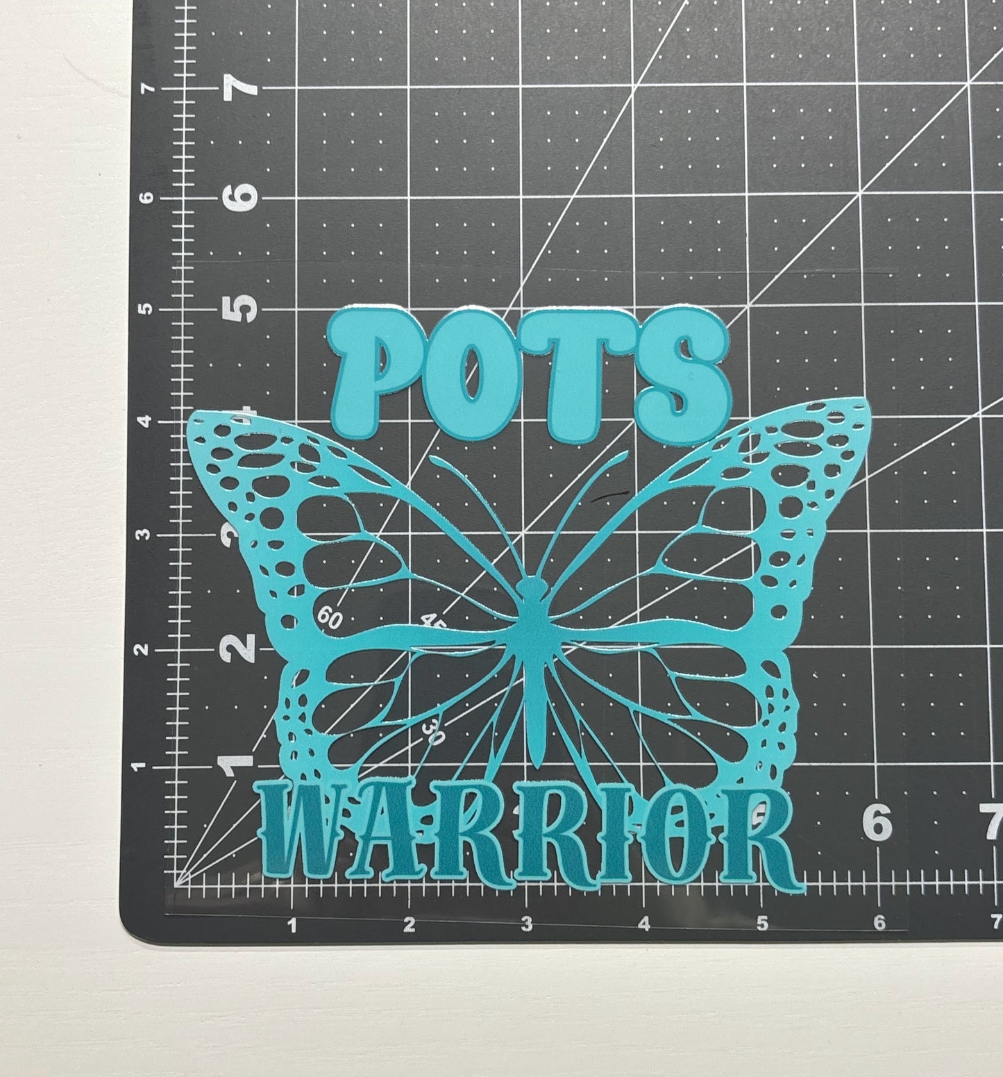 POTS Warrior Butterfly Car Decal