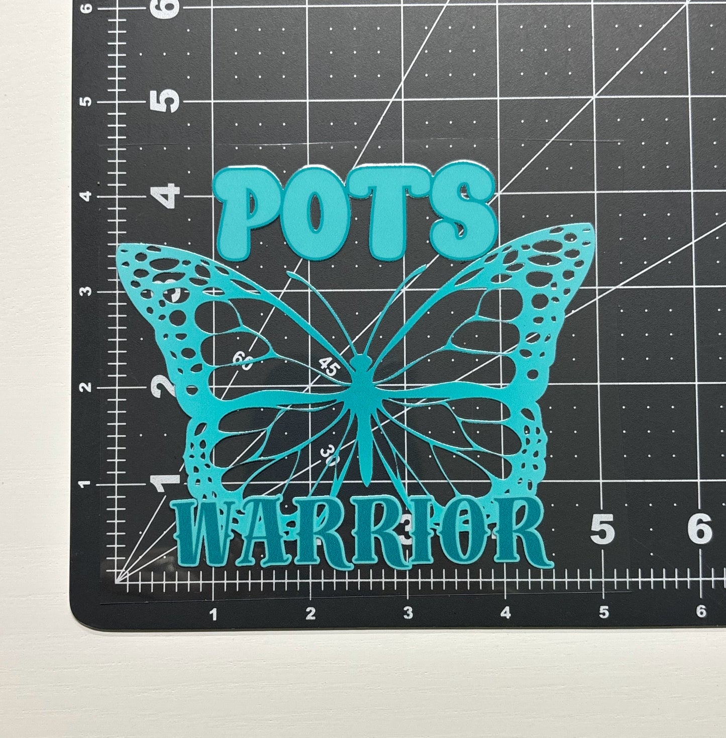 POTS Warrior Butterfly Car Decal