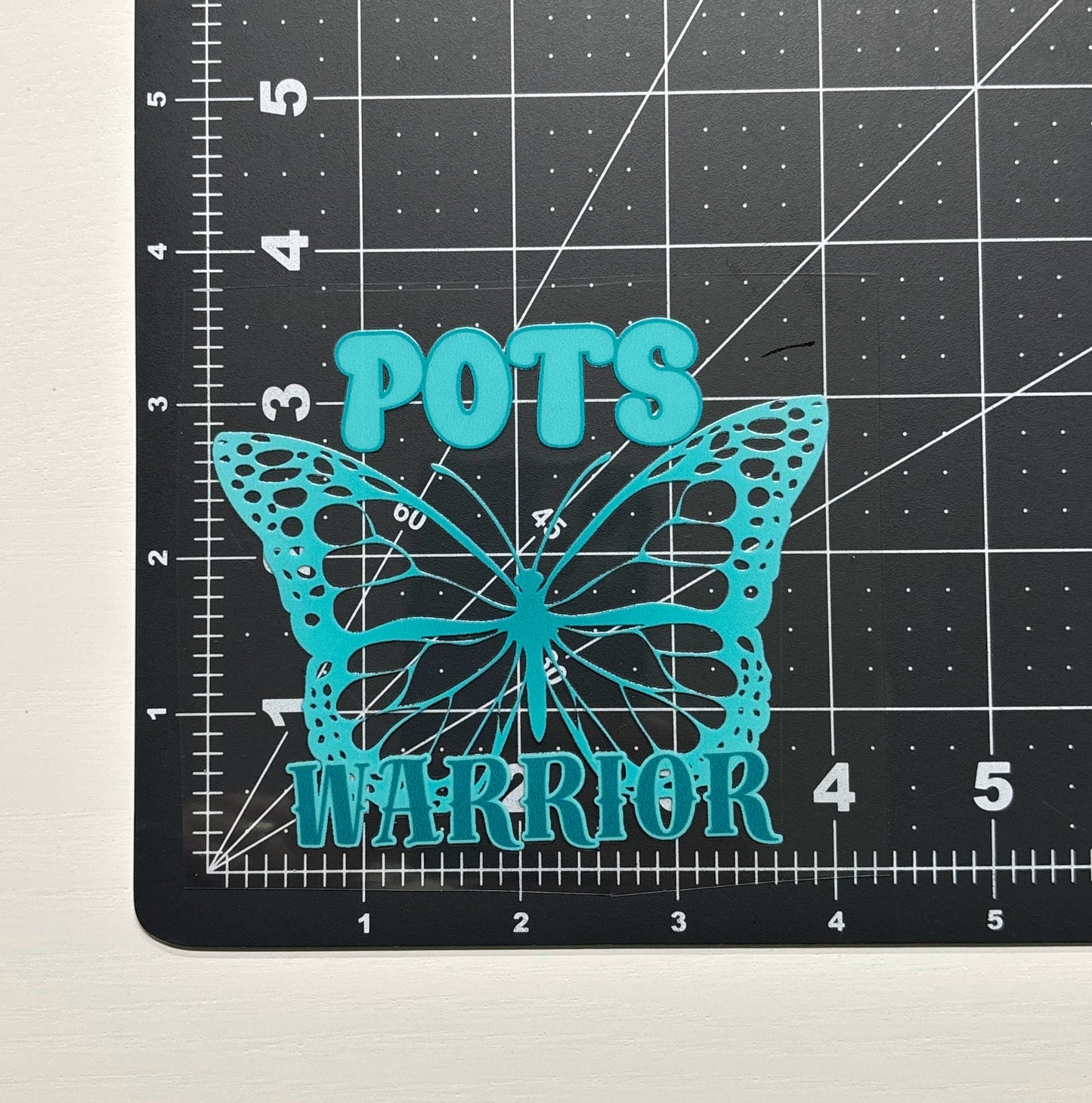 POTS Warrior Butterfly Car Decal