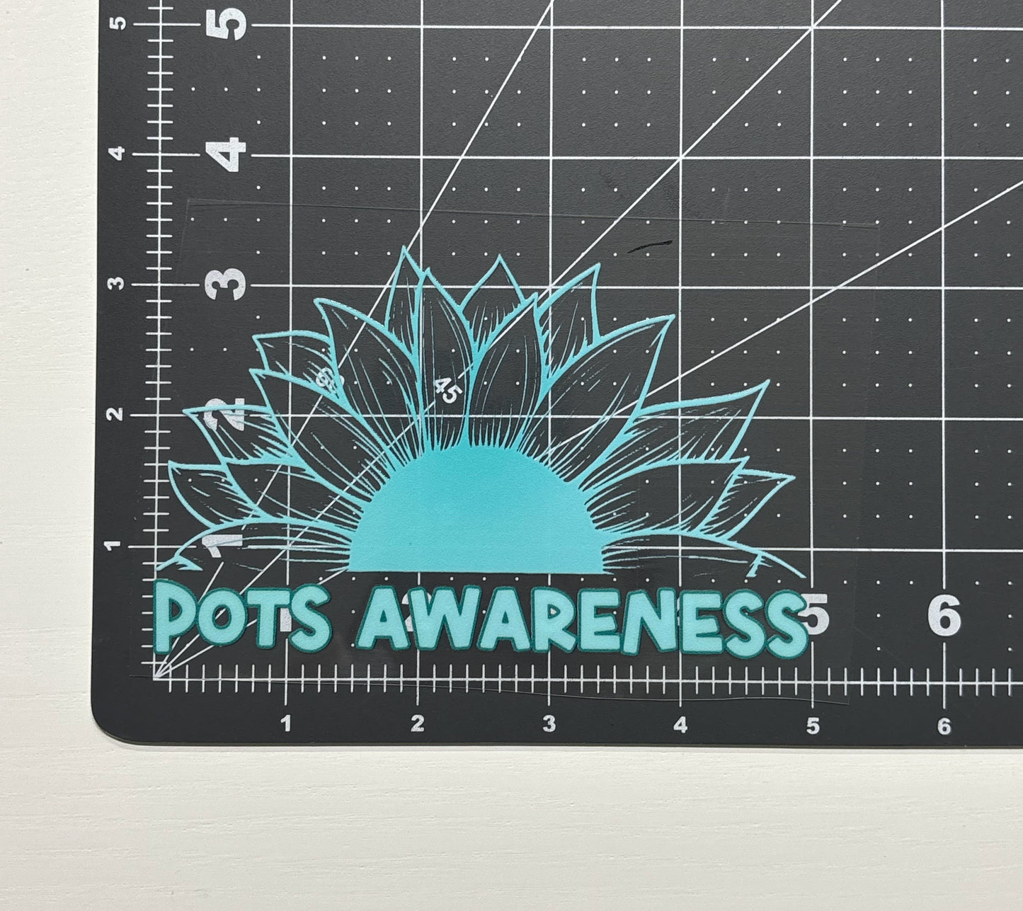 POTS Awareness Sunflower Car Decal