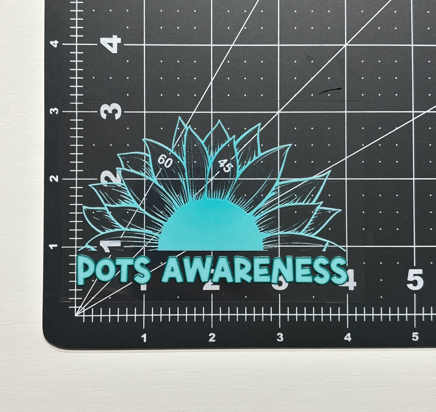 POTS Awareness Sunflower Car Decal