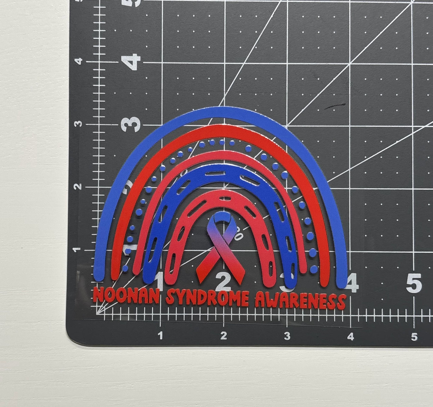 Noonan Syndrome Awareness Rainbow Car Decal