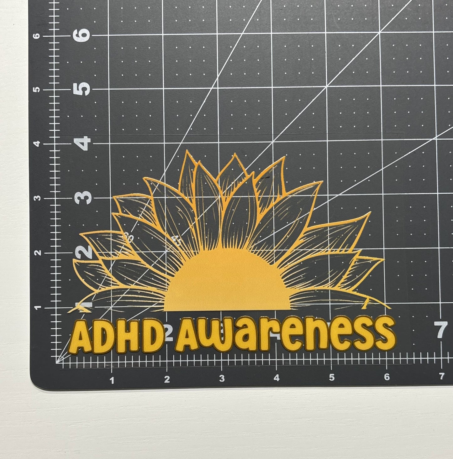 ADHD Awareness Sunflower Car Decal