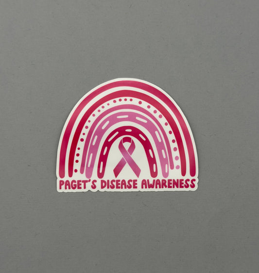 Paget’s Disease Awareness Rainbow Sticker | Paget's Disease of the Breast