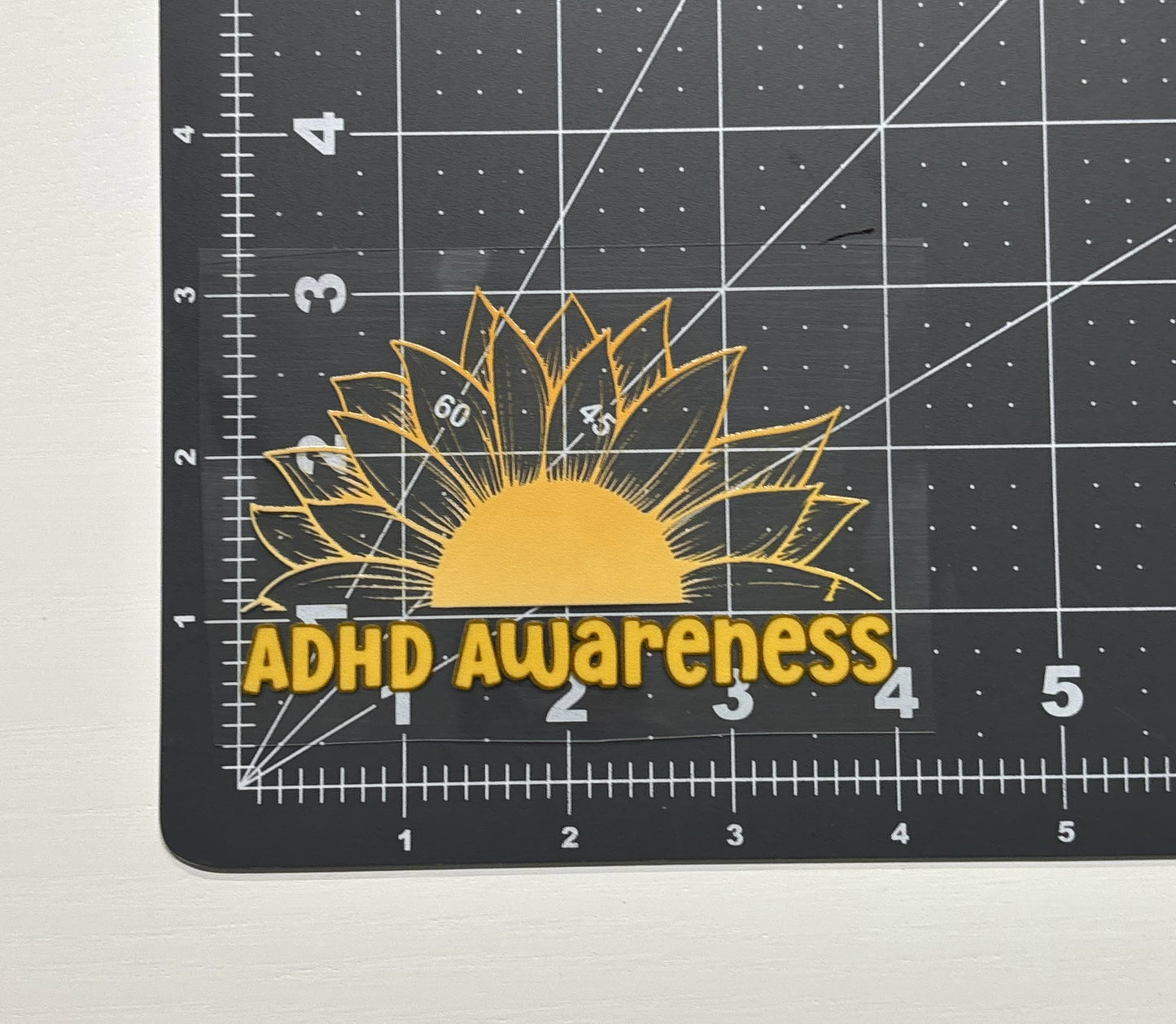 ADHD Awareness Sunflower Car Decal