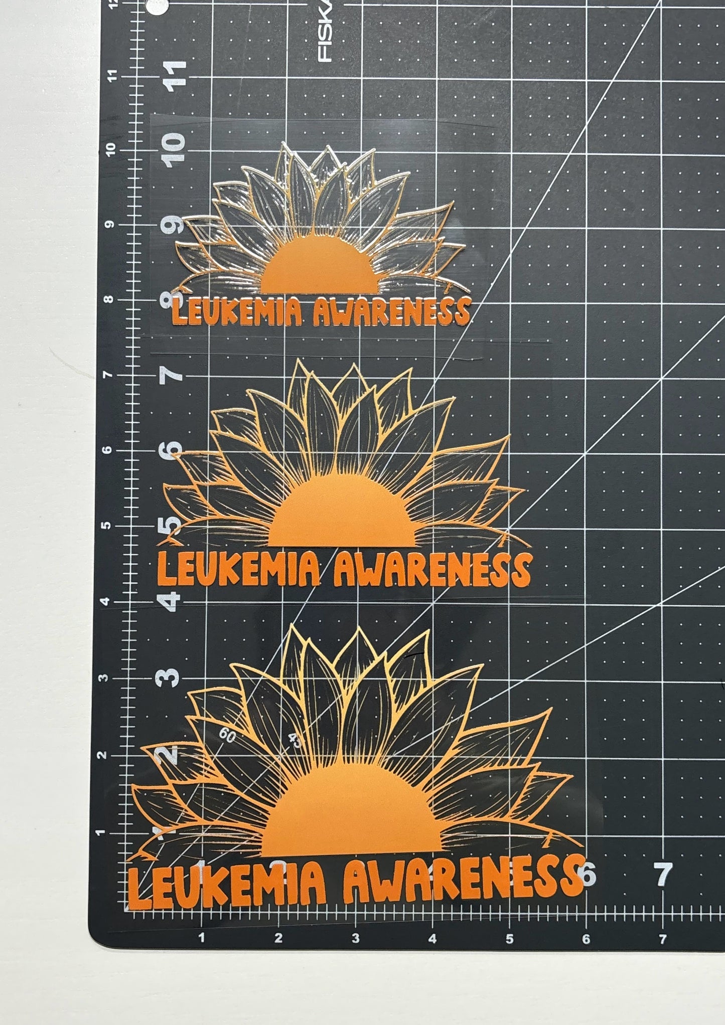 Leukemia Awareness Sunflower Car Decal