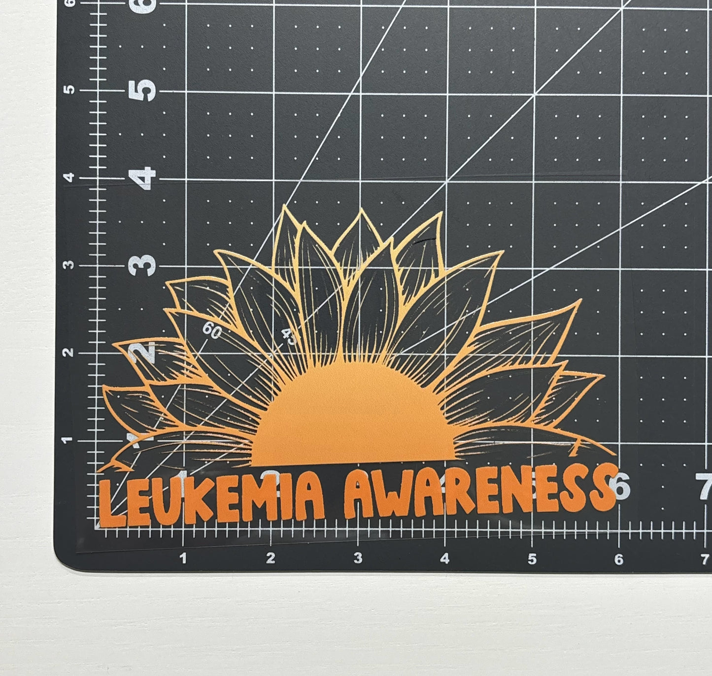 Leukemia Awareness Sunflower Car Decal