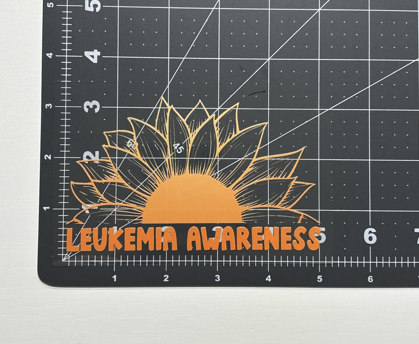Leukemia Awareness Sunflower Car Decal