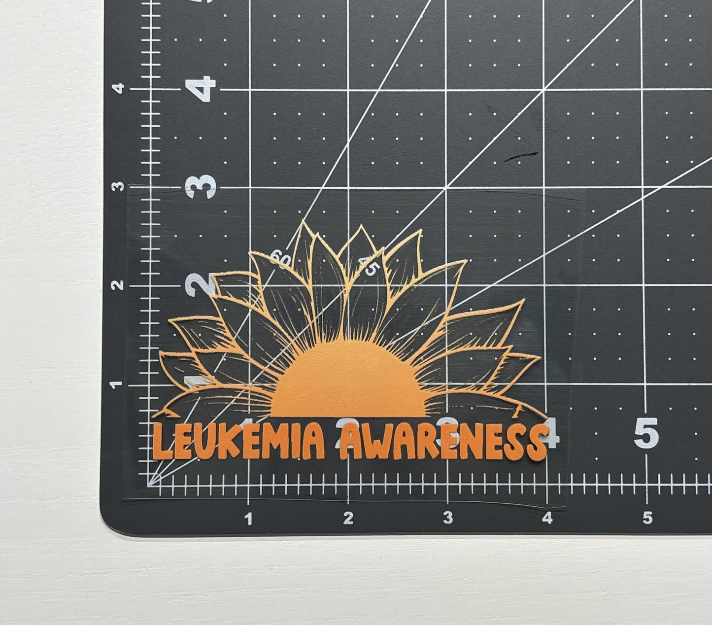 Leukemia Awareness Sunflower Car Decal