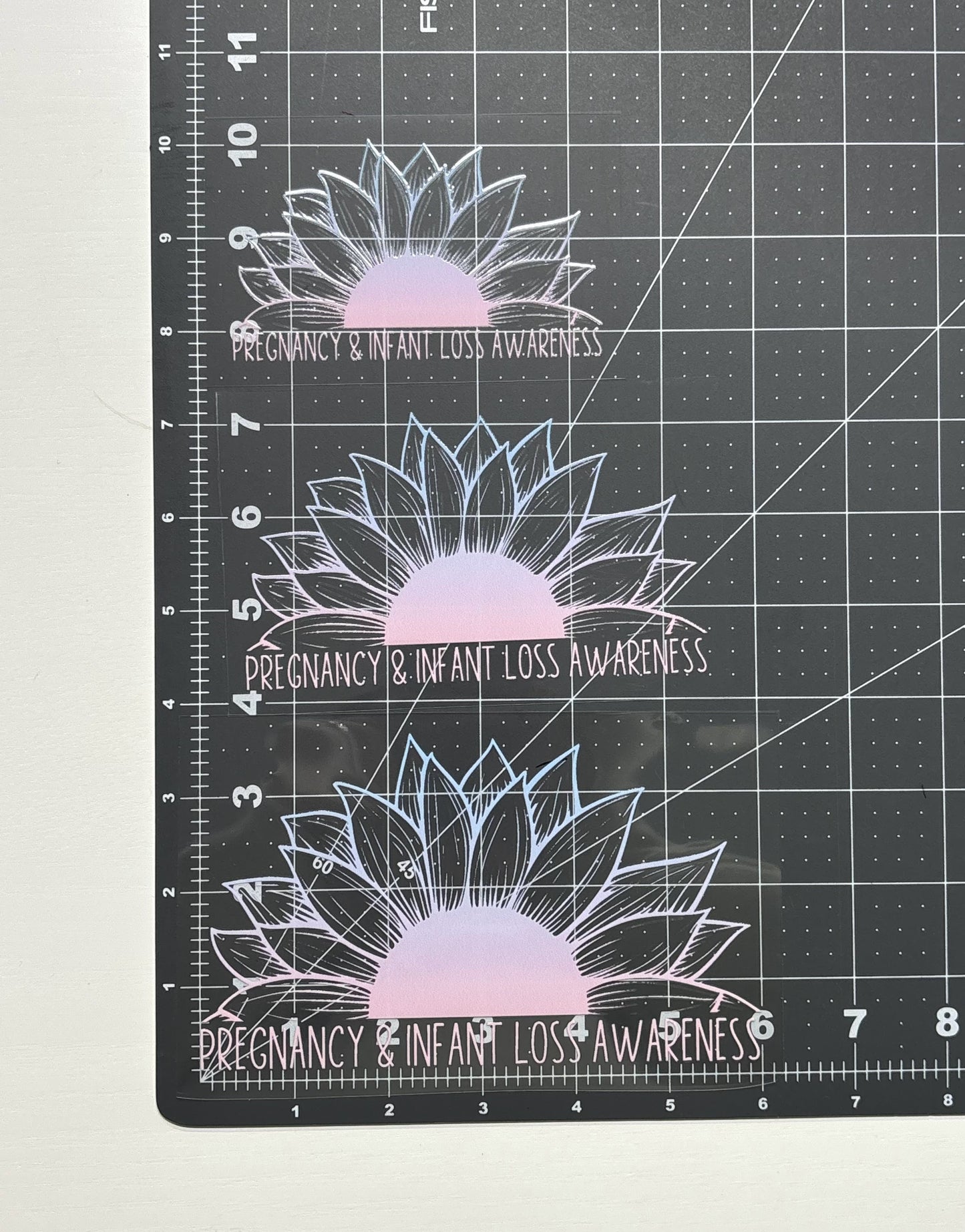 Pregnancy & Infant Loss Awareness Sunflower Car Decal