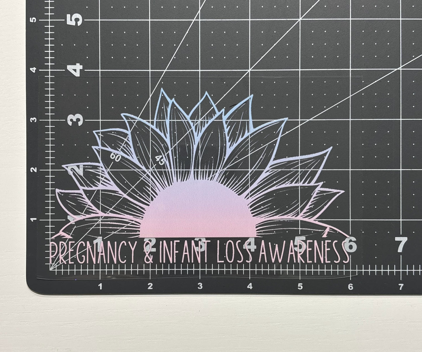 Pregnancy & Infant Loss Awareness Sunflower Car Decal
