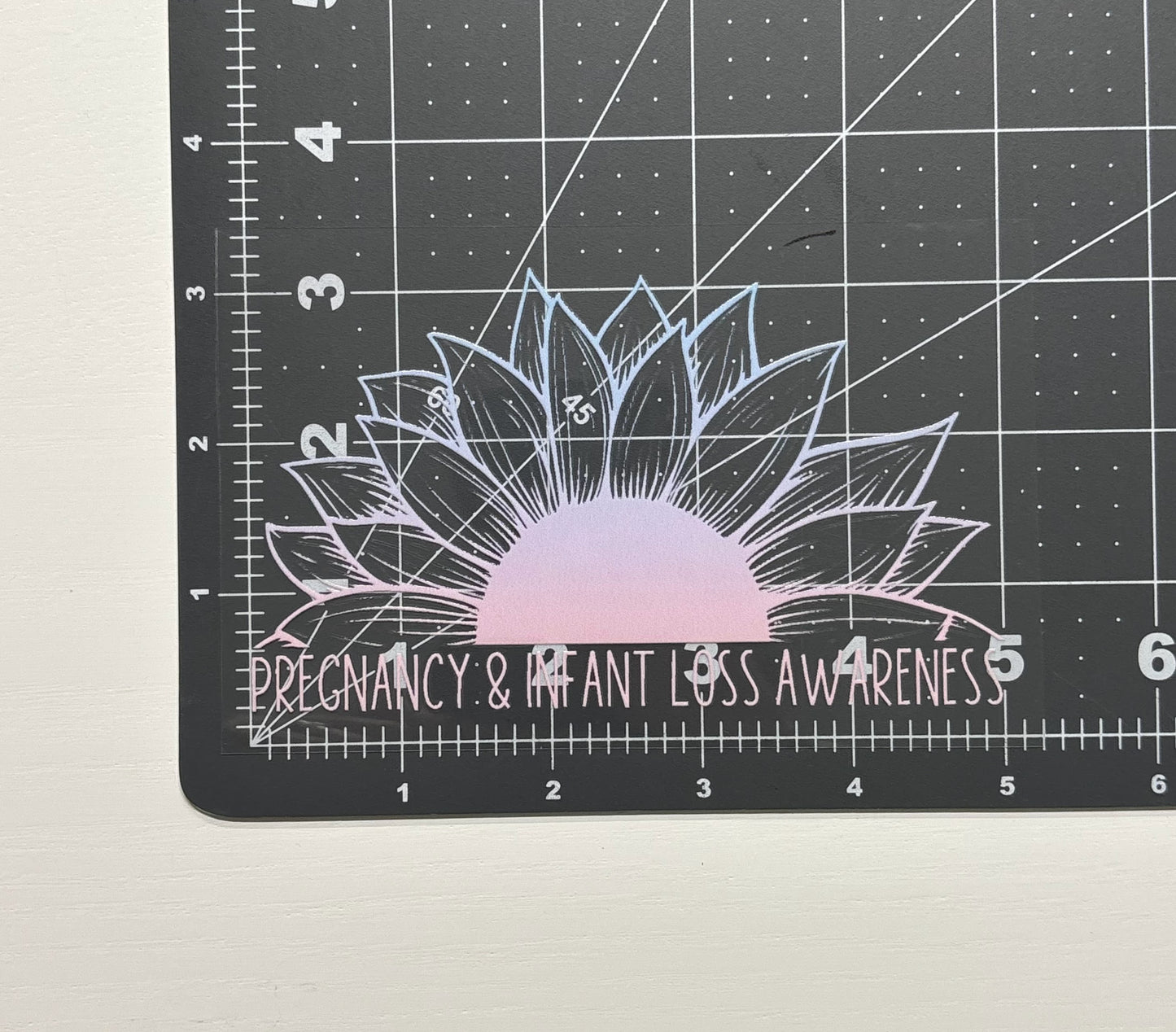 Pregnancy & Infant Loss Awareness Sunflower Car Decal