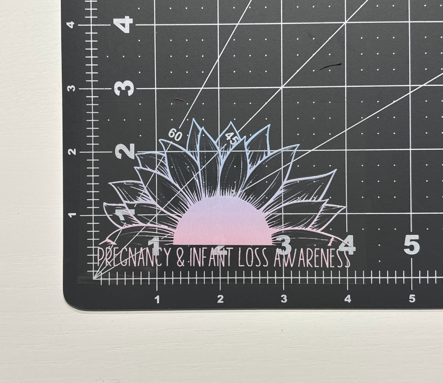 Pregnancy & Infant Loss Awareness Sunflower Car Decal