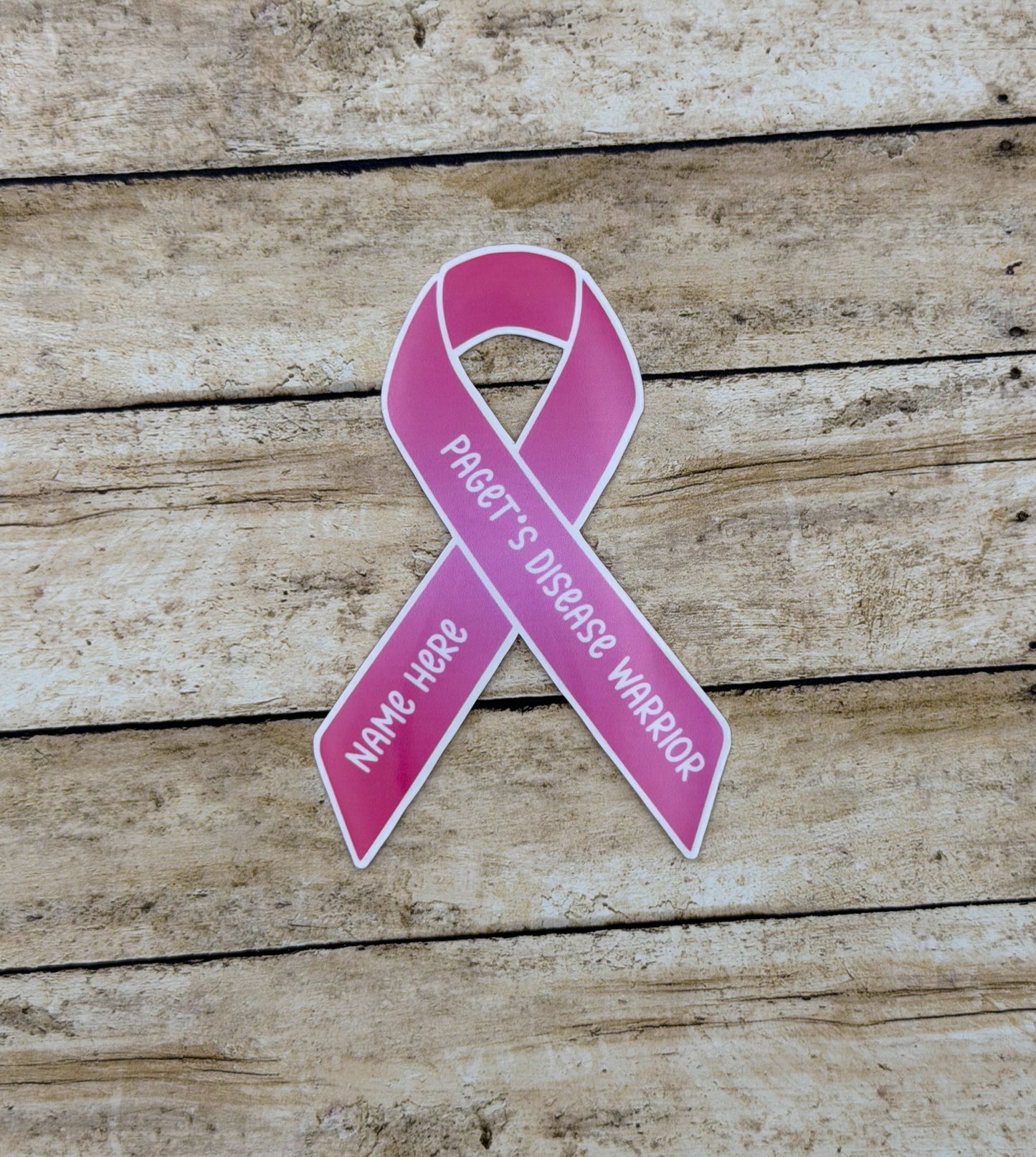 Paget’s Disease Warrior Custom Ribbon Sticker | Paget's Disease of the Breast