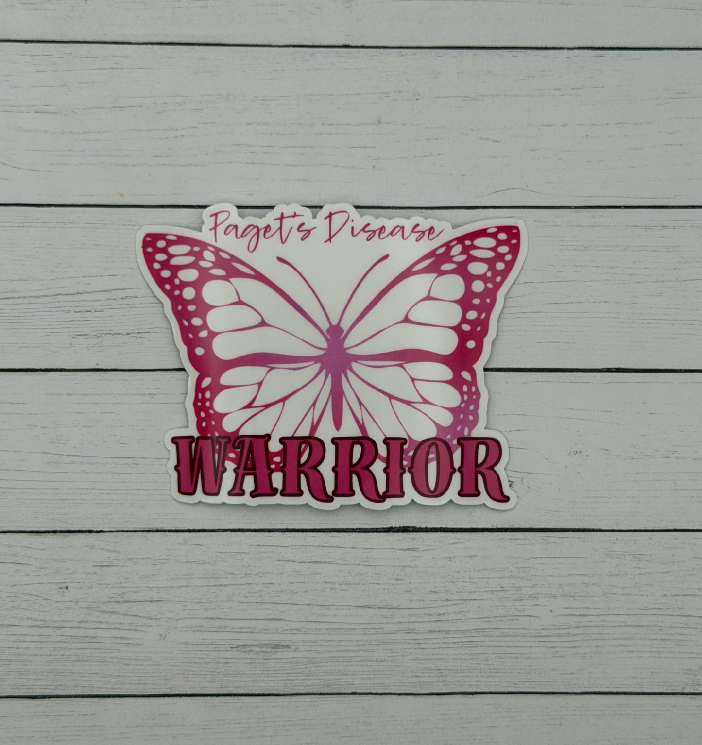 Paget’s Disease Warrior Butterfly Sticker | Paget's Disease of the Breast