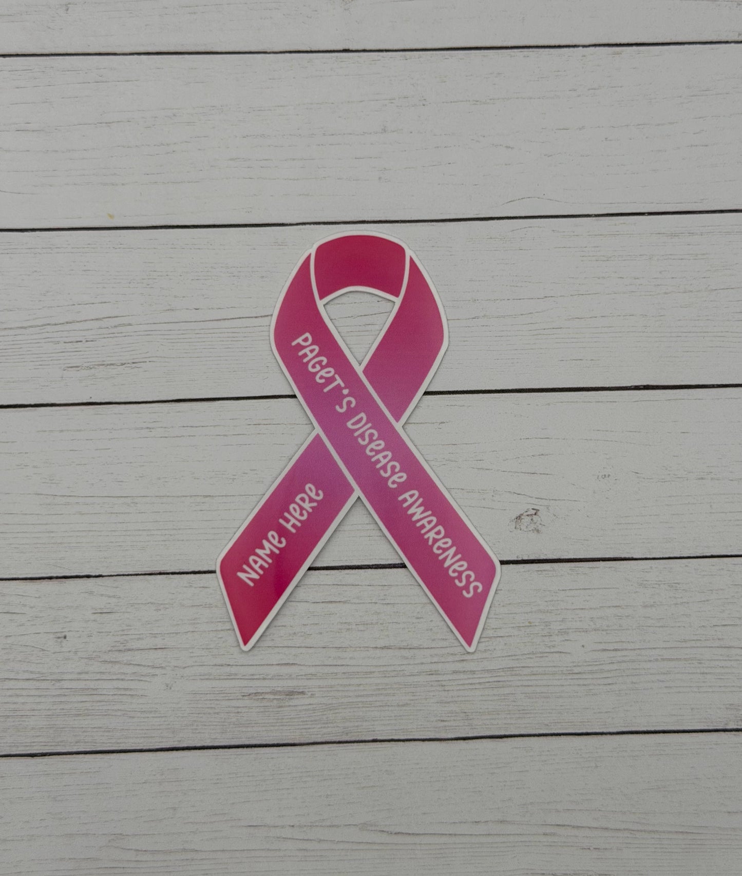 Paget’s Disease Awareness Custom Ribbon Sticker | Paget's Disease of the Breast