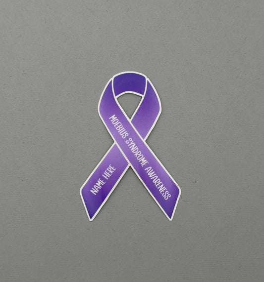 Moebius Syndrome Awareness Custom Ribbon Sticker