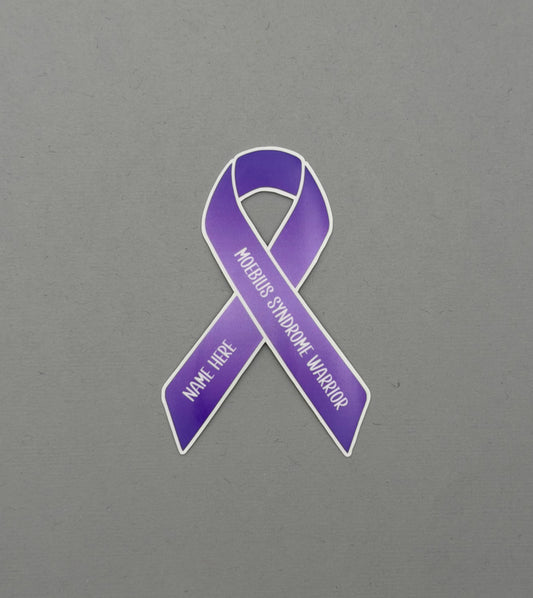 Moebius Syndrome Warrior Custom Ribbon Sticker