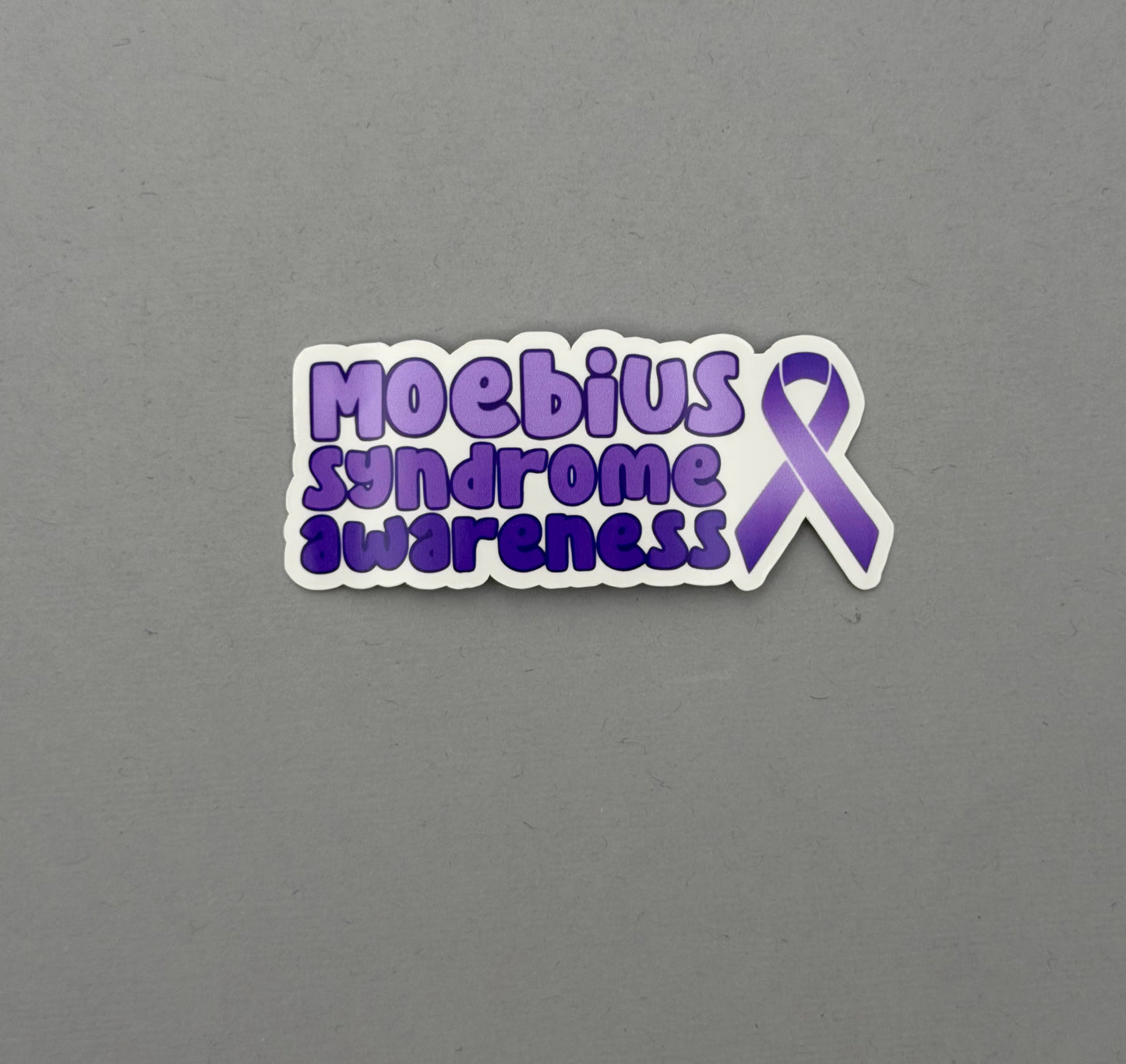 Moebius Syndrome Awareness with Ribbon Sticker