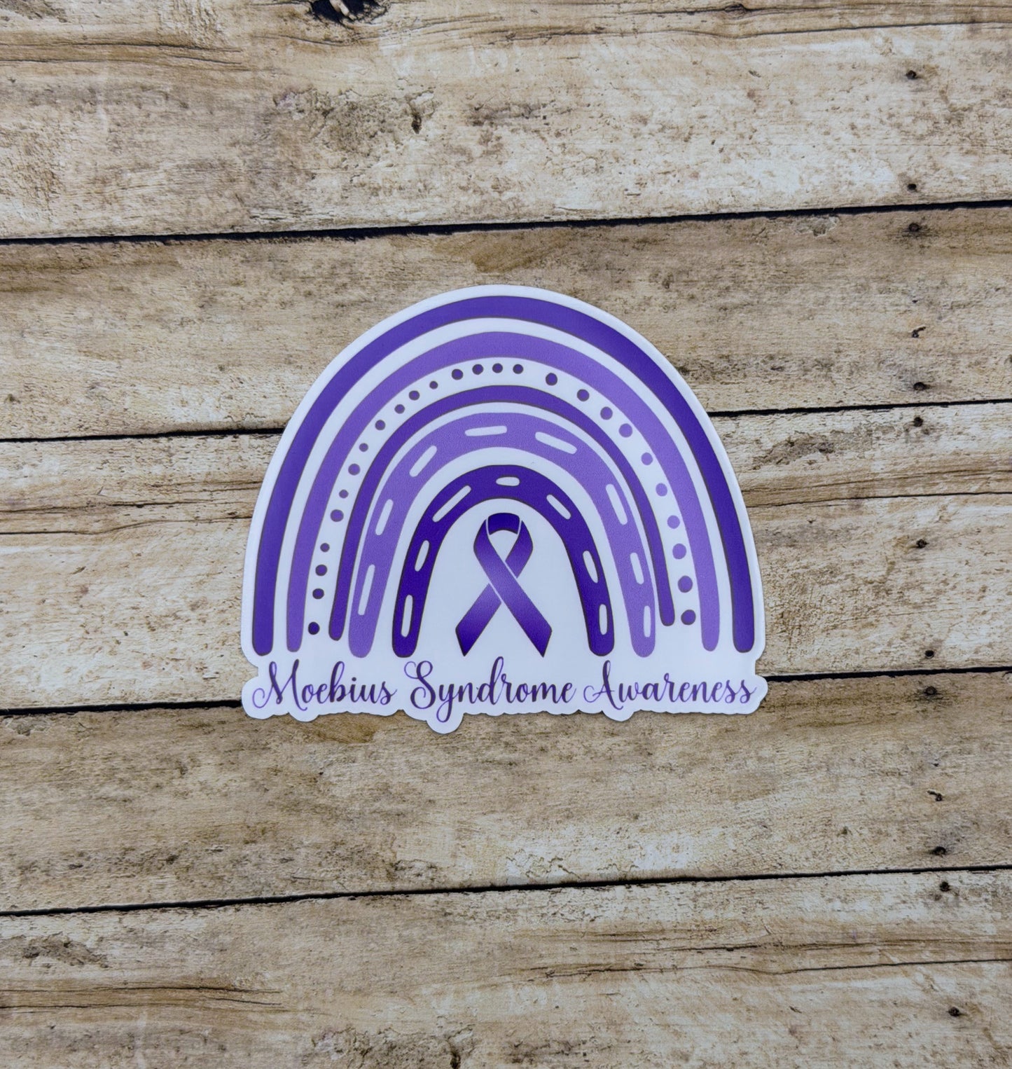 Moebius Syndrome Awareness Rainbow Sticker