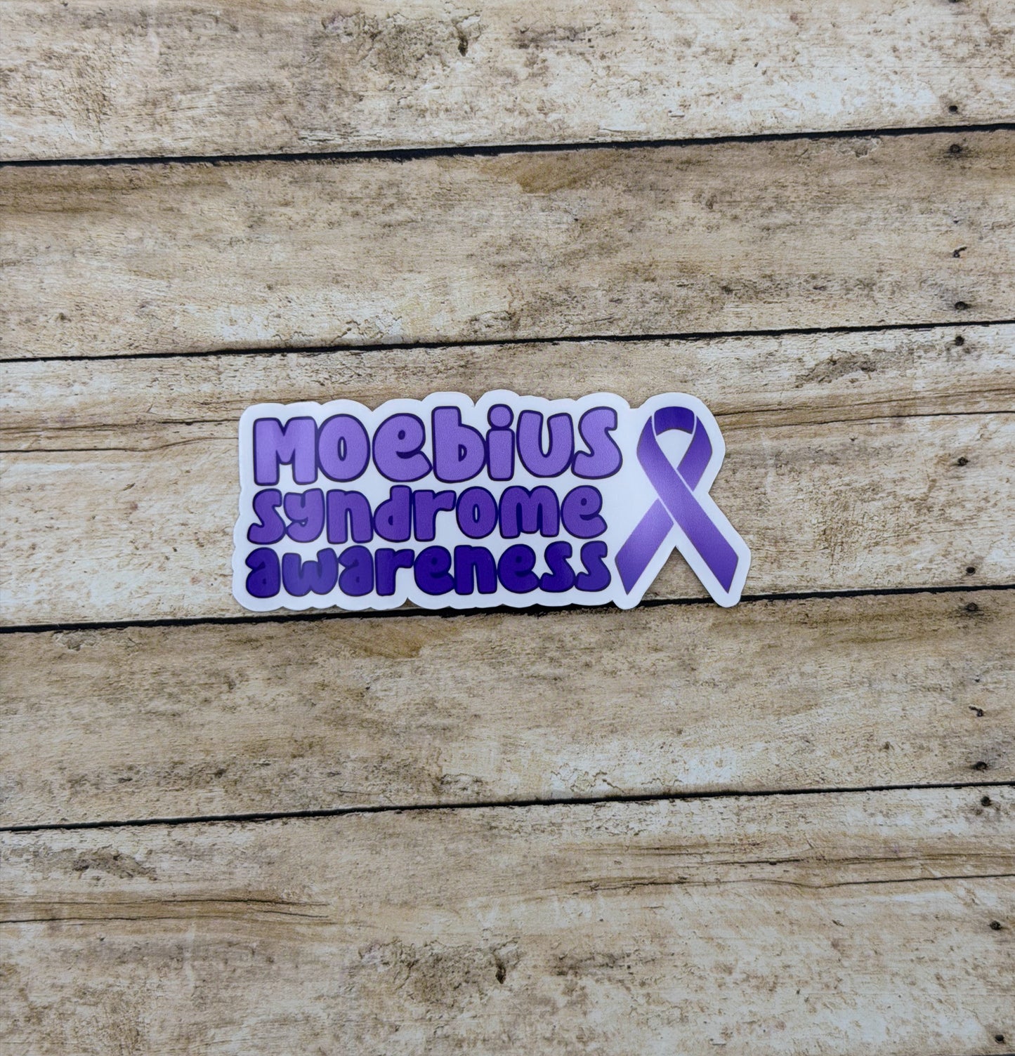 Moebius Syndrome Awareness with Ribbon Sticker