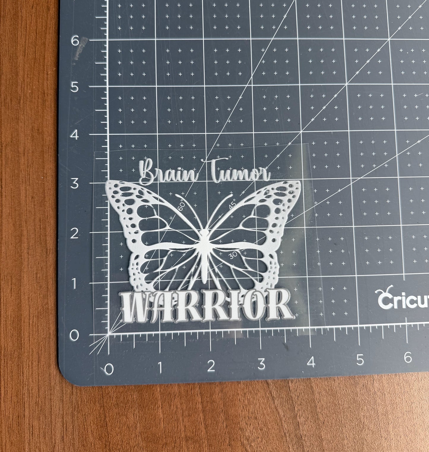 Brain Tumor Warrior Butterfly Car Decal