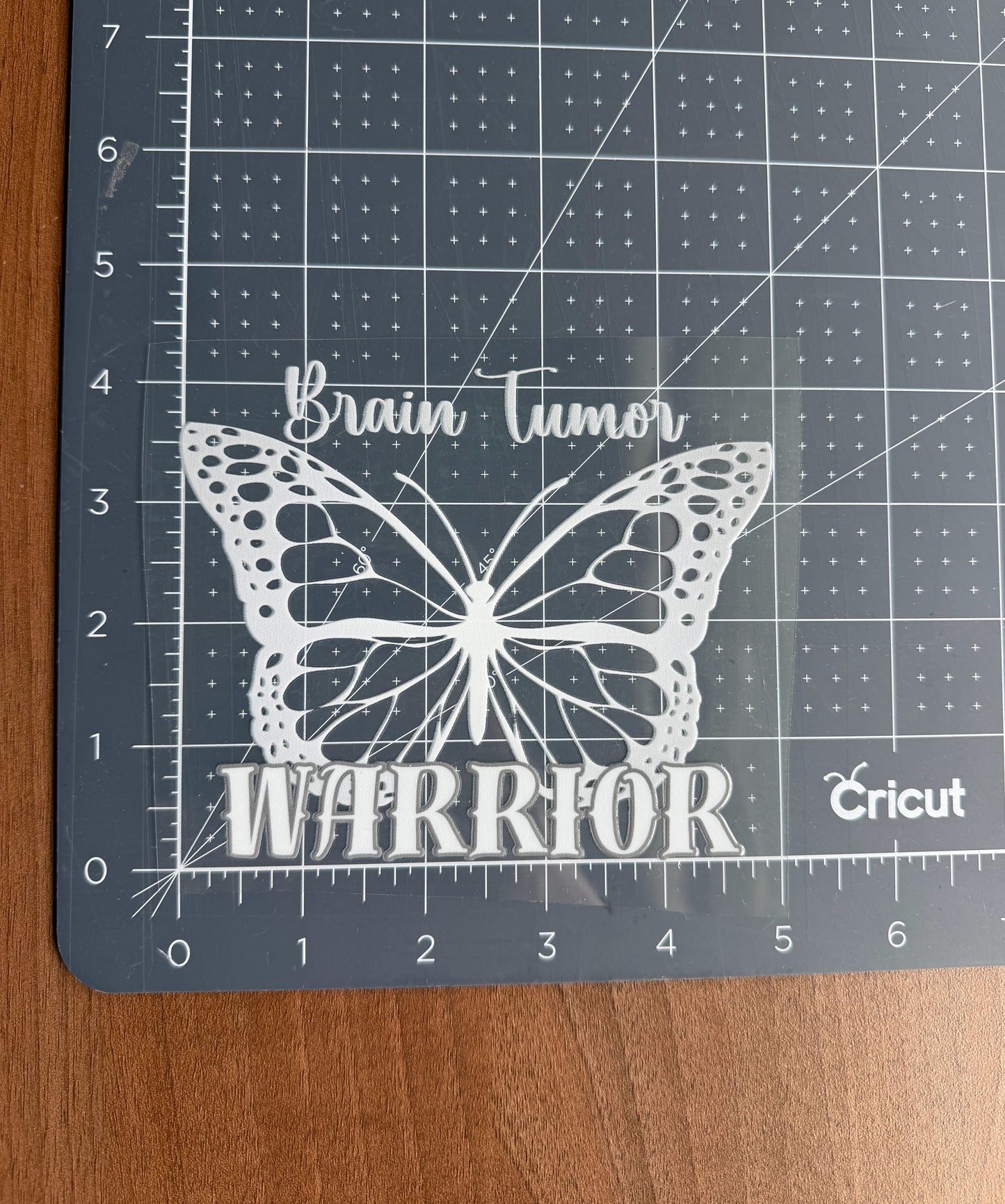 Brain Tumor Warrior Butterfly Car Decal