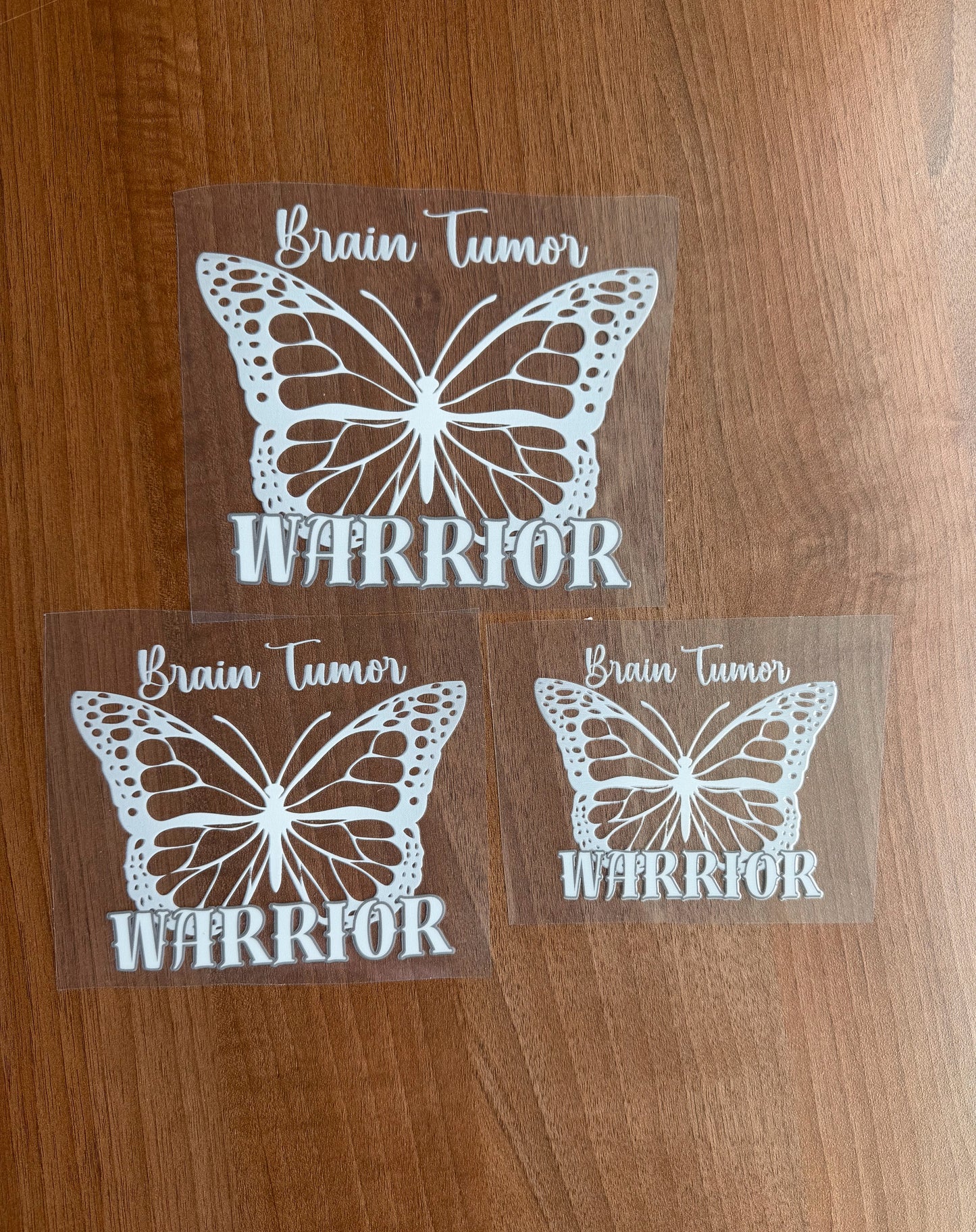 Brain Tumor Warrior Butterfly Car Decal