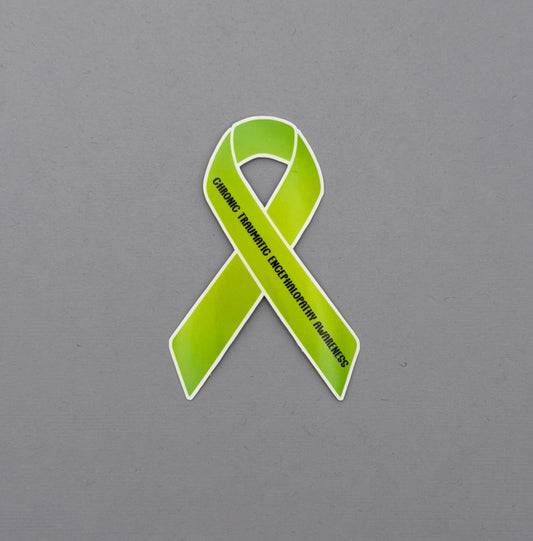 Chronic Traumatic Encephalopathy Awareness Ribbon Sticker